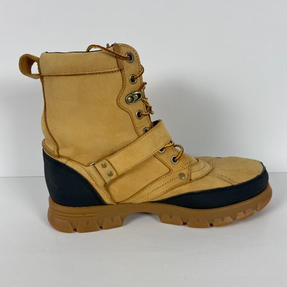 Polo Ralph Lauren Tenard Boots Men's 9.5 D Duck Boots Tan Brown Suede Leather - Picture 6 of 16